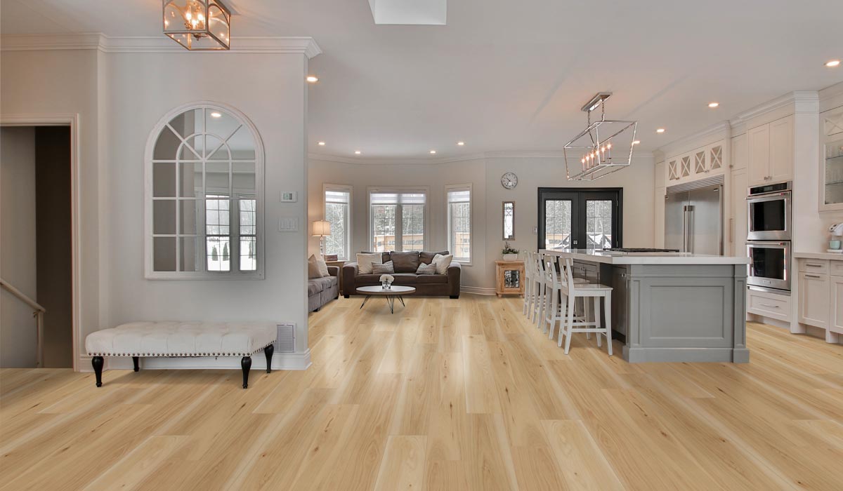 luxury vinyl flooring in kitchen
